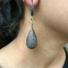 Pave Diamond Drop Earring 14k Gold&925 Silver Diamond Earring Anniversary Gift. Pave Diamond Drop Earring 14k Gold&925 Silver Diamond Earring Anniversary Gift.
