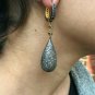 Pave Diamond Drop Earring 14k Gold&925 Silver Diamond Earring Anniversary Gift.