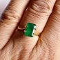 Sandawana Emerald Prong Ring 925 Silver Natural Emerald Ring Wedding Ring Gift.