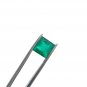 Sandawana Emerald 1.55Cts Natural Green Emerald Square Cut Stone CERTIFIED NS1.