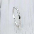 Diamond Wedding Band Round Cut Diamond Engagement Band 14k White Gold Ring.