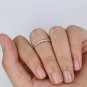 Diamond Wedding Band Round Cut Diamond Engagement Band 14k White Gold Ring.