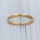 Diamond Wedding Band Round Cut Diamond Band Yellow Gold Bridal Half Eternity 14k