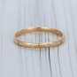 Diamond Wedding Band Round Cut Diamond Band Yellow Gold Bridal Half Eternity 14k