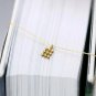 Solid 14k Rose Gold Necklace Diamond Necklace Wedding Art Deco Charm Necklace N8
