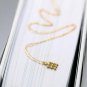 Solid 14k Rose Gold Necklace Diamond Necklace Wedding Art Deco Charm Necklace N8