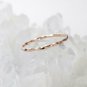 Twisted Wedding Band Unique Rose Gold Band Ring Delicate Plain Gold Bridal Set Y