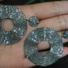 Pave Diamond Disc Dangle Earring 925 Silver Diamond 14k Gold Wave Design Earring Pave Diamond Disc Dangle Earring 925 Silver Diamond 14k Gold Wave Design Earring