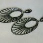 Pave Diamond Dangle Earring 925 Silver Diamond Oval Drop Earring 14k Gold Gift.
