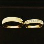 1 Carat Diamond Bridal Groom Wedding Set 14k Solid Gold Eternity Classic Bands.