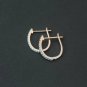 14k Solid Gold Huggie Earring Diamond Hoop Earring Wedding Anniversary Gift.