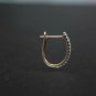 14k Solid Gold Huggie Earring Diamond Hoop Earring Wedding Anniversary Gift.