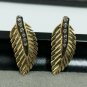 14k Solid Gold Leaf Pendant Gold Jewelry Stacking Feather Pendant Textured Leaf.