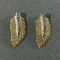 14k Solid Gold Leaf Pendant Gold Jewelry Stacking Feather Pendant Textured Leaf.