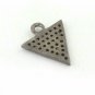 Pave Diamond Triangle Charm Pendant 925 Sterling Silver Minimal Jewelry Findings