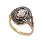 Diamond Ring 925 Silver Rosecut Diamond Handmade Ring Natural Polki Diamond Ring