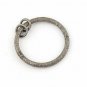 Pave Diamond Round Pendant Sterling Silver 34mm Diamond Pendant Circle Pendant N