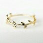 Tiny Leaf Ring Handmade Delicate Stacking Ring Branch Vine Ring 14k Gold Ring N8