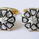Victorian Inspired Polki Beads Diamond Men Cuff links 925 Silver Rosecut Diamond Victorian Inspired Polki Beads Diamond Men Cuff links 925 Silver Rosecut Diamond