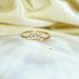 Gold Ring Diamond Crown 14K Yellow Wedding Engagement Band Round Cut Ring Nf5.