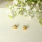 14k Solid Gold Floral Stud Piercing Tiny Flower Nose Ear Minimalist Earring Gift