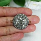 Pave Diamond Jewelry Connector 925 Silver Necklace Connector 14k Gold Findings. Pave Diamond Jewelry Connector 925 Silver Necklace Connector 14k Gold Findings.