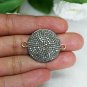 Pave Diamond Jewelry Connector 925 Silver Necklace Connector 14k Gold Findings.