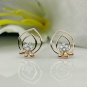 Minimalist Octopus Diamond Earring 14k Solid Gold Ocean Squid Holiday Earring.