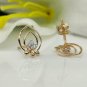 Minimalist Octopus Diamond Earring 14k Solid Gold Ocean Squid Holiday Earring.