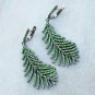 Tsavorite Garnet Dangling Earring 925 Silver Plume Earring Handmade Wedding Gift