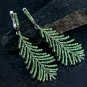 Tsavorite Garnet Dangling Earring 925 Silver Plume Earring Handmade Wedding Gift