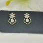 14k Solid Gold Diamond Earring Floral Shape Diamond Everyday Women Jewelry Gift.