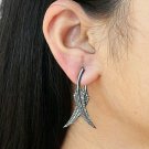 Pave Diamond Leaf Earring 925 Silver Diamond Handmade Earring 14k Gold Leaf Gift Pave Diamond Leaf Earring 925 Silver Diamond Handmade Earring 14k Gold Leaf Gift