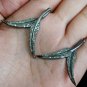 Pave Diamond Leaf Earring 925 Silver Diamond Handmade Earring 14k Gold Leaf Gift