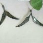 Pave Diamond Leaf Earring 925 Silver Diamond Handmade Earring 14k Gold Leaf Gift