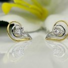 Diamond Ear Stud 14k Solid Gold Designer Wedding Earring Proposal Earring Gift.