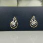 Diamond Ear Stud 14k Solid Gold Designer Wedding Earring Proposal Earring Gift.