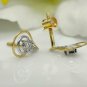 Diamond Ear Stud 14k Solid Gold Designer Wedding Earring Proposal Earring Gift.