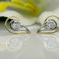 Diamond Ear Stud 14k Solid Gold Designer Wedding Earring Proposal Earring Gift.