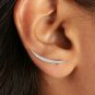 Pave Diamond Crescent Moon Wrap Earring 14k Gold Anniversary Gift Earring Tops.