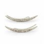 Pave Diamond Crescent Moon Wrap Earring 14k Gold Anniversary Gift Earring Tops.