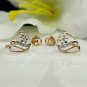 Diamond Earring 14k Solid Gold Flower Designer Diamond Gold Birthday Earring.