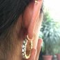 Pave Rosecut Diamond Hoop Earring 14k Gold Diamond Hoop Earring Birthday Gift.
