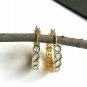 Pave Rosecut Diamond Hoop Earring 14k Gold Diamond Hoop Earring Birthday Gift.