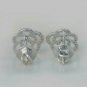 Natural Pave Diamond Floral Stud Earring 14k Gold Handmade Bridal Gift Jewelry.
