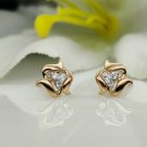 14k Solid Gold Flower Stud Earring Natural Diamond Cluster Stud Earring Jewelry.