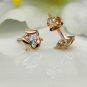14k Solid Gold Flower Stud Earring Natural Diamond Cluster Stud Earring Jewelry.