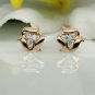 14k Solid Gold Flower Stud Earring Natural Diamond Cluster Stud Earring Jewelry.