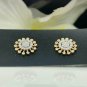14k Solid Gold Sunflower Earrings Diamond Tiny Floral Gold Earring Birthday Gift