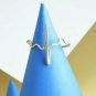 14k Solid Gold Ring Heart Beat Shape Wire Ring Stacking Dainty Minimalist Ring N